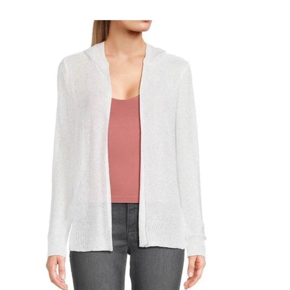 NWT Sioni Cream Knit Cardigan Sweater, Shimmering - Size Large